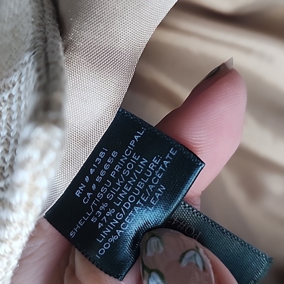 Vintage Lauren Ralph Lauren Silk Linen Button Up Jacket - Picture 7 of 8
